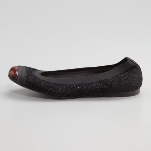 STUART Weitzman Tortoise Shell Cap Toe Flats - Picture 3 of 7